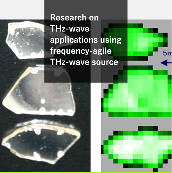 Research on THz-wave applications using frequency-agile THz-wave source